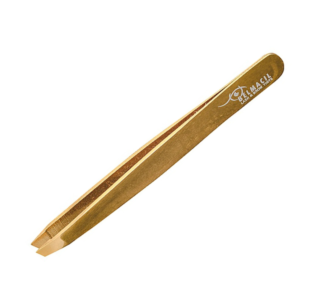 Slanted Gold Belmacil Tweezers